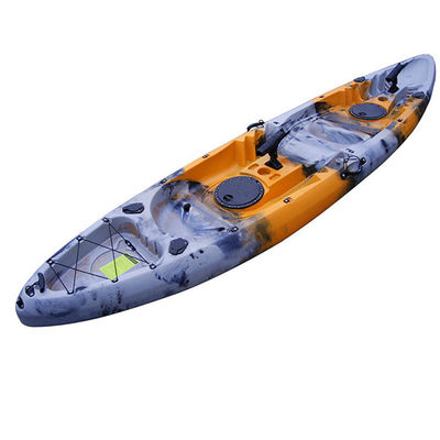 Plastic Tandem Fishing Kayak 2 Person Sit On Top Canoe 8 Degree 4.5MM