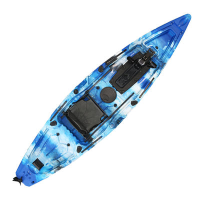 Single Sit On Top Foot Pedal Drive Fishing Kayak 250kgs Capacity