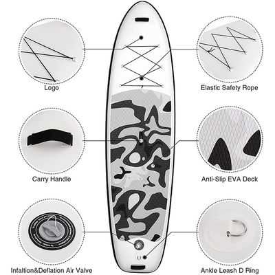 Waterproof 264LBS Capacity Blow Up Surfboard For Cruising Exploring